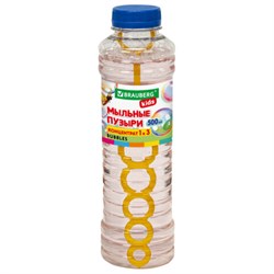 Мыльные пузыри, КОНЦЕНТРАТ, 500 мл, индивидуальная упаковка, BRAUBERG KIDS, 666209 - фото 14989377