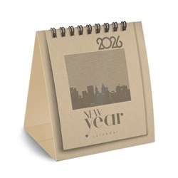 Календарь-домик настольный на гребне, 2026 г., BRAUBERG, 110х120 мм, БЕЖЕВЫЙ, 117285 - фото 14990519
