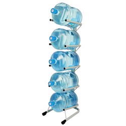 Стойка стеллаж для хранения воды на 5 бутылей по 19 литров, СВ-5, металл, 98840 - фото 14995164