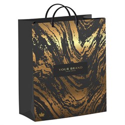 Пакет с пластиковой ручкой, мягкий пластик, 40х30 см, "Золотой бренд", 140 мкм, н00242801 - фото 14996696