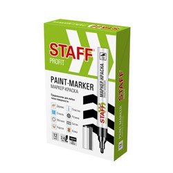 Маркер-краска лаковый (paint marker) 2-4 мм, ЧЕРНЫЙ, НИТРО-ОСНОВА, STAFF PROFIT, для любых поверхностей, 152578 - фото 15003241