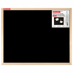 Доска для мела магнитная 45х60 см, черная, деревянная рамка, BRAUBERG "Wood", 238802 - фото 15003284