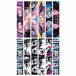 Закладки для книг МАГНИТНЫЕ, "АНИМЕ", комплект 12 штук, 60x20 мм, FUNSTER (ФАНСТЕР), 116655 - фото 15015230