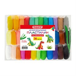 Пластилин супер лёгкий воздушный застывающий 36 цветов, 310 г, 3 стека, ПИФАГОР, 107041 - фото 15016731