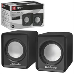 Колонки компьютерные DEFENDER SPK 22, 2.0, 2х2, 5Вт, пластик, черный, 65503 - фото 15017989