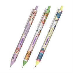 Карандаш механический 0,7 мм с принтом, ЮНЛАНДИЯ "CUTE PETS", корпус soft-touch ассорти, 182061 - фото 15025176