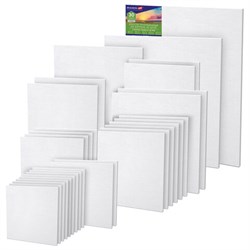 Холсты на картоне НАБОР 30 штук в коробе, хлопок, грунт, 280 г/м2, BRAUBERG ART CLASSIC, 192663 - фото 15029183