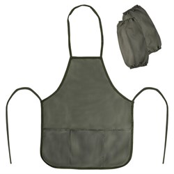 Фартук с нарукавниками для уроков труда ПИФАГОР, 3 кармана, стандартный размер, 44x55 см, хаки, 273756 - фото 15029198