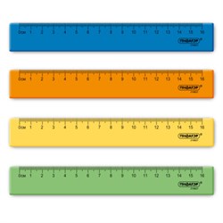 Линейка пластиковая 16 см, ПИФАГОР, неоновая, ассорти, 210827 - фото 15032732