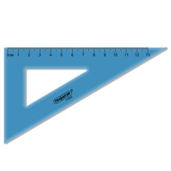 Треугольник пластиковый 30*13 см ПИФАГОР, тонированный, прозрачный, 210846 - фото 15032740