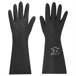 Перчатки латексные КЩС-1 ULTRA STRONG химически устойчивые двухслойные чёрные, размер 8-8,5, M (средний), RABBITEX (РАББИТЕКС) EXPERT 609271 - фото 15034009