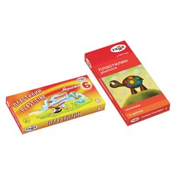 Пластилин классический ГАММА "Мультики", 6 цветов, 120 г, со стеком, картонная упаковка, 280015/281015 - фото 15035204