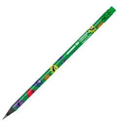 Карандаш чернографитный с принтом ЮНЛАНДИЯ МОНСТРИКИ, 1 шт., HB, с ластиком, корпус ассорти, 182014 - фото 15037753