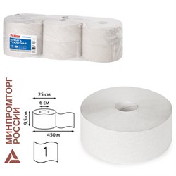 Бумага туалетная БОЛЬШОЙ РУЛОН, 450 м, LAIMA (T1), UNIVERSAL, 1-слойная, КОМПЛЕКТ 6 рулонов, 111336 - фото 15054071