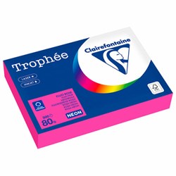 Бумага цветная CLAIREFONTAINE, А4, 80 г/м2, 500 л., неон, розовый, Франция, 2973PC - фото 15054296