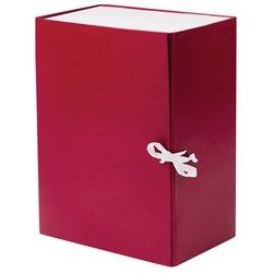 Короб архивный А4 (240х330 мм), 150 мм, 2 завязки, бумвинил, до 1400 листов, бордовый, BRAUBERG, 122806 - фото 15054486