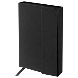 Ежедневник недатированный А5 (148х218 мм) GALANT "Magnetic", кожзам, магнитный клапан, 160 л., черный, 126272 - фото 15054565