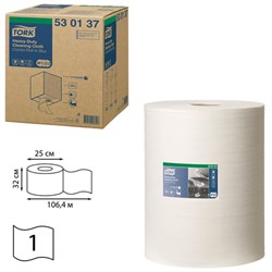 Протирочный нетканый материал TORK (Система W1, W2, W3) Premium, 280 л. в рулоне, 38х32 см, 530137 - фото 15054584