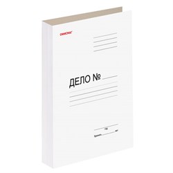 Скоросшиватель картонный мелованный ОФИСМАГ, гарантированная плотность 320 г/м2, белый, до 200 листов, 127820 - фото 15054602