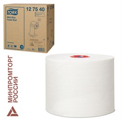 Бумага туалетная 135 м, TORK (Система Т6) UNIVERSAL, КОМПЛЕКТ 27 рулонов, белая, 127540 - фото 15054605