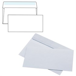 Конверты E65 (110х220 мм), отрывная лента, 80 г/м2, КОМПЛЕКТ 1000 шт., внутренняя запечатка, Е65.01С - фото 15054622