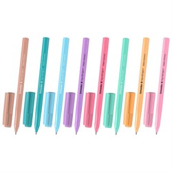Ручка шариковая SCHNEIDER (Германия) "Tops 505 F" Light Pastel, СИНЯЯ, пастель ассорти, узел 0,8 мм, 150520 - фото 15054769