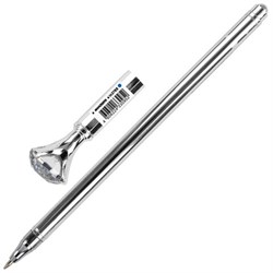 Ручка фигурная шариковая ЮНЛАНДИЯ "Кристалл", корпус ассорти, СИНЯЯ, пишущий узел 0,7 мм, 143788 - фото 15054779