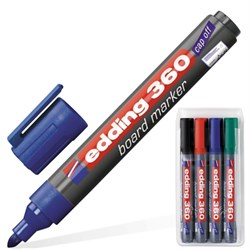 Маркеры стираемые для белой доски НАБОР 4 ЦВЕТА, EDDING "360", 1,5-3 мм, E-360/4S - фото 15054851