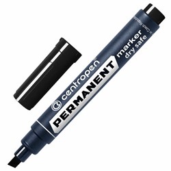 Маркер перманентный CENTROPEN 8516, ЧЕРНЫЙ, скошенный наконечник, 2-5 мм, 5 8516 0112 - фото 15054863