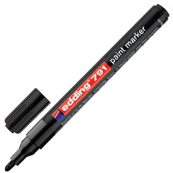 Маркер-краска лаковый EDDING 791, 1-2 мм, ЧЕРНЫЙ, круглый наконечник, пластиковый корпус, E-791/1 - фото 15054881