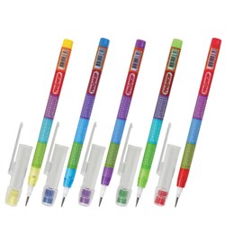 Карандаш сегментный ПИФАГОР "Таблица умножения", HB, корпус ассорти, с ластиком, 181482 - фото 15054973