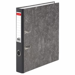 Папка-регистратор BRAUBERG, фактура стандарт, с мраморным покрытием, 50 мм, черный корешок, 220982 - фото 15055176