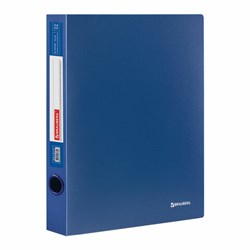 Папка на 2 кольцах BRAUBERG "Стандарт", 40 мм, синяя, до 300 листов, 0,9 мм, 221617 - фото 15055207