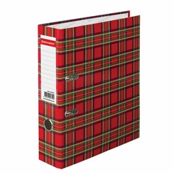 Папка-регистратор BRAUBERG, ламинированная, 75 мм, шотландка, 222074 - фото 15055231
