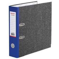 Папка-регистратор ОФИСМАГ, фактура стандарт, с мраморным покрытием, 75 мм, синий корешок, 225583 - фото 15055295