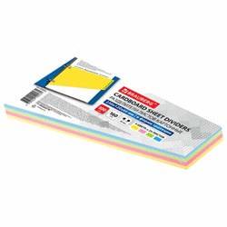 Разделители листов (трапеция 230х120х60 мм) картонные, КОМПЛЕКТ 100 штук, ассорти, BRAUBERG, 225972 - фото 15055317