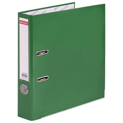 Папка-регистратор, покрытие пластик, 50 мм, ПРОЧНАЯ, с уголком, BRAUBERG, зеленая, 226591 - фото 15055325