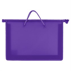 Папка на молнии с ручками ПИФАГОР, А4, 1 отделение, пластик, 55 мм, фиолетовая, 228237 - фото 15055402