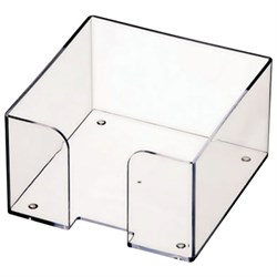 Подставка для бумажного блока пластиковая, 90х90х50 мм, прозрачная, ПЛ61 - фото 15055595