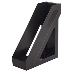 Лоток вертикальный для бумаг BRAUBERG "Basic", 265х100х285 мм, черный, 237009 - фото 15055667