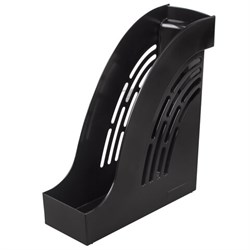 Лоток вертикальный для бумаг BRAUBERG "Office", 255х95х290 мм, черный, 237228 - фото 15055687