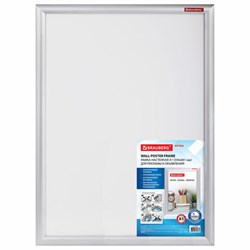 Рамка настенная с "клик"-профилем A1 (594х841 мм) алюминиевый профиль, BRAUBERG "Extra", 238223 - фото 15055784