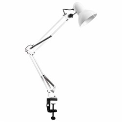 Настольная лампа / светильник на струбцине, Е27, 40 Вт, белый, высота 75 см, DASWERK (ДАСВЕРК), 238323 - фото 15055814