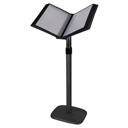 Демосистема напольная на 10 панелей, черные панели А4, регулируемая высота, STAFF, 238335 - фото 15055819