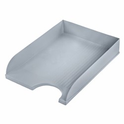 Лоток горизонтальный для бумаг BRAUBERG "Standard", 350х253х65 мм, серый, 238347 - фото 15055822