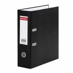 Папка-регистратор ШИРОКИЙ КОРЕШОК 90 мм с покрытием из ПВХ, черная, BRAUBERG, 271835 - фото 15055936