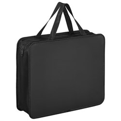 Папка на молнии с ручками ПИФАГОР, А4, 1 отделение, пластик, 75 мм, черная, 272110 - фото 15055985