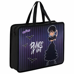 Папка на молнии с ручками ЮНЛАНДИЯ А4, 1 отделение, пластик, 80 мм, "Dancing", 272152 - фото 15055986