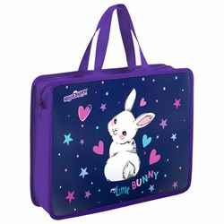 Папка на молнии с ручками ЮНЛАНДИЯ А4, 1 отделение, пластик, 80 мм, "Fluffy Tail", 272161 - фото 15055990