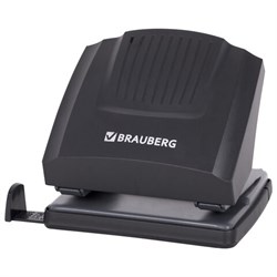 Дырокол BRAUBERG "SUPER", до 30 листов, черный, 272744 - фото 15056046